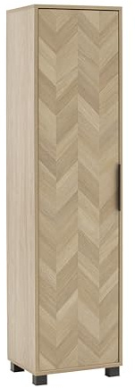 Schildmeyer Hochschrank Piazza 160388, Eiche hell Dekor/Fischgräten Dekor, 40,3 x 33 x 157,8 cm