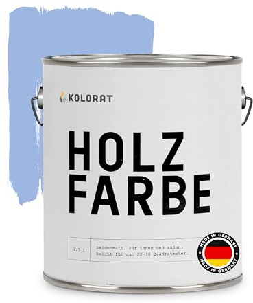 Kolorat® Holzfarbe, Aquarell 2,5L | Made in Germany | Wasserbasiert, umweltfreundlich, wetterbeständig, langlebiger Holzschutz, für Holz im Außenbereich, einfache Anwendung