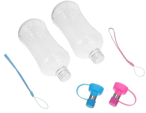 BESPORTBLE Lot de 2 Gourdes Portables pour Chien et Chat 500 ML, Bouteilles d'eau Extérieures Légères Crochet Suspendu, pour Promenade, Randonnée et Voyage en Plein Air