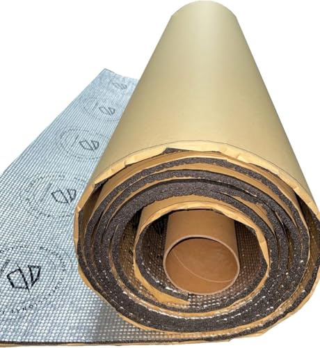 15mm | 12mm | 10mm | 7mm Camper Van Thermal Acoustic Insulation Floor Roof Sound Walls Proof Foil Self Adhesive Under Floor Wood Laminate Heat Underlay (18mm x 10m)