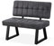 B&D home® Sitzbank Sigfrid – Esszimmerbank mit Lehne,Pflegeleichter Bezug in Wildleder Optik Anthrazit, Kaltschaum-Polsterung, platzsparend, für Esszimmer, Küche & Flur, 100 cm