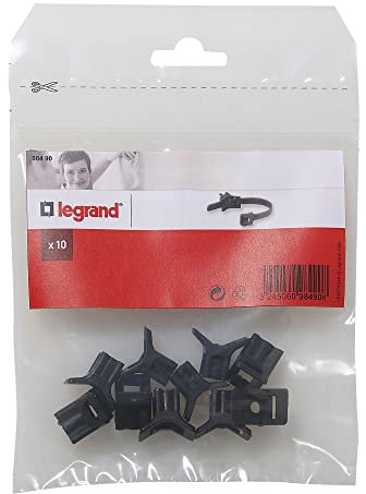 Legrand - Sachet de 10 embases à visser pour colliers - noir