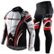 sponeed Fahrradbekleidung für Herren, langärmelig, Mountainbike, Rennrad, Trikots, gepolsterte Hose, Biking-Outfits, Langes Set, X-Large