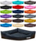 Hundebett Dogs Corner aus Kunstleder M 80 x 80cm dunkelgrau Hundekissen Hundesofa Hundebetten