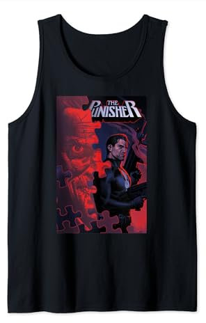 Marvel The Punisher Jigsaw In Bagalia Comic Book Cover Tank Top