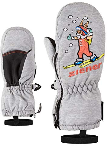 Ziener Unisex Kinder Le Zoo Ski-Handschuhe/Wintersport, Light Melange.Coral, 86cm