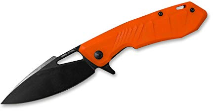 Real Steel Unisex – Erwachsene Pelican Orange Taschenmesser, 20,5 cm