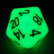 Bescon Jumbo Glowing D20 38MM, Big Size 20 Sides Dice Jade Glow In Dark, Big 20 Faces Cube 1.5 inch