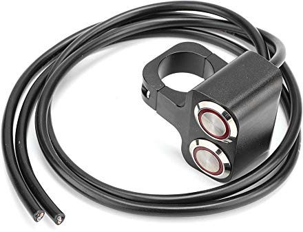 Motorrad Lenkerschalter, Akozon Wasserdicht Lenker Schalter Scheinwerfer Dual Switch Spot Light LED Taste Schalter für 25mm Lenker für Motorräder ATVs Elektrofahrräder