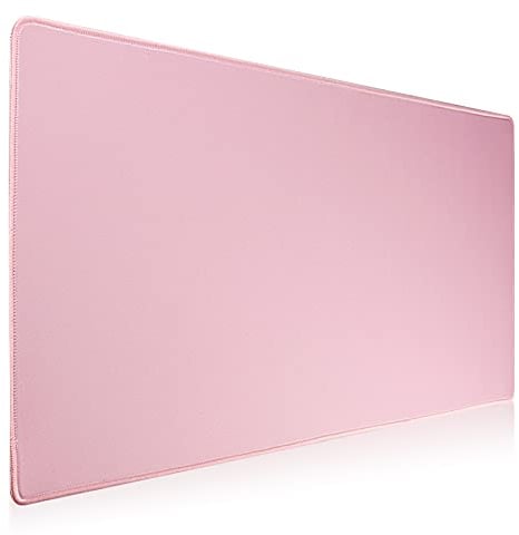 Jahosin Large Gaming Mouse Pad with Stitched Edges,[70x30CM] Extended Mouse Pad with Non-Slip Natural Rubber Base for Gamer/Desktop/Office/Home (70x30 Pinkuk)