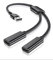 RUXELY USB Male to Dual USB-C Female Splitter Cable,Double Type-C Ports Charger Adapter for iPhone 11 12 13 14 15 16 Pro Plus Max,iPad 10,Apple Watch Series 9,Samsung Galaxy A34 A54 A14 Tab S8 S9 A9