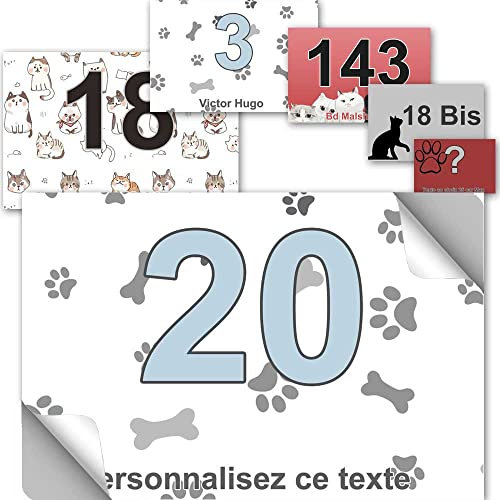 TOUTENPLAQUE Sticker boite aux lettres - collection chat : À Personnaliser…