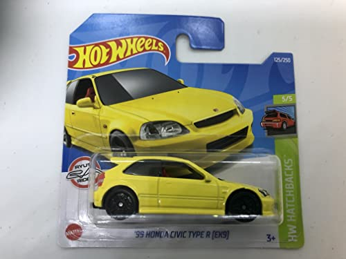 2022 Hot Wheels '99 Honda Civic Typ R (EK9) Yellow 125/250 (Short Card) HCT98