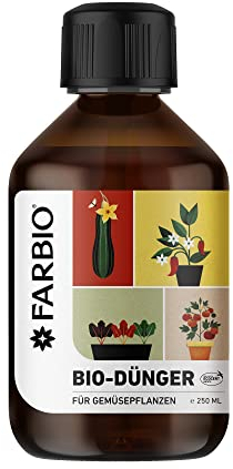 Bio-Gemüsedünger für alle Gemüsesorten wie Tomaten, Gurken, Paprika, Chili, etc. Vegan, NPK, Flüssigdünger