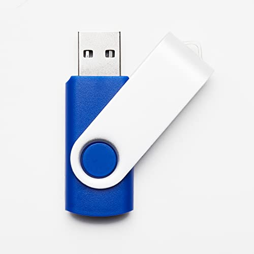 100 Stück Blau 128MB USB-Sticks USB 2.0 Swivel Design Flash Drive für die Datenspeicherung Großhandel Bulk (Blau, 128MB)