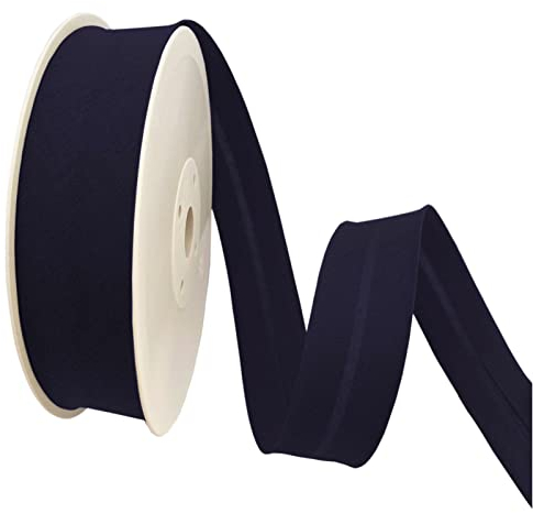 TEXTEX = 20 mm Breites Schrägband. 50% Baumwolle und 50% Polyester. Stück von 10m - (Navy blau)