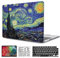 QCzyc Compatible with MacBook Air 15 inch Case 2023 2024 Release M3 A3114 A2941 M2 Chip Durable Plastic Shell Case with Keyboard Cover & Mac OS Keyboard Sticker (Van Gogh Starry Sky)