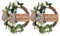 Christmas Wreath Door Wreath Christmas White Tulips Wreath for Door And Wall Decoration,White,38cm
