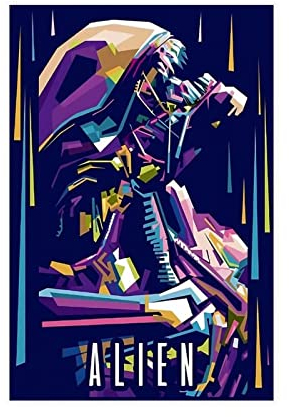 SORECI Alien-Film-Poster, Leinwand-Poster, Wandkunst, Dekordruck, Bild, Gemälde für Wohnzimmer, Schlafzimmer, Dekoration, ungerahmt, 20 x 30 cm