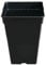 GROWMANIA.ES GROWMANIA Lot de 20 pots carrés pour plantes en plastique Noir 3 l 15 x 15 x 20 cm