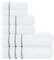 MyOwn Ultra Soft 6er-Pack Baumwoll-Handtuch-Set, enthält 2 übergroße Badetücher 70 x 140 cm, 2 Handtücher 40 x 60 cm und 2 Waschbetten 30 x 30 cm, Weiß