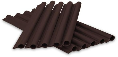 COVER IT Clip di Fissaggio per Recinzione Giardino Esterno 40 Pezzi - Clip di Pannelli PVC per Esterno Marrone - Clip di Ringhiera per Esterni