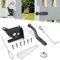 Favengo Pestillo Automático Puerta Jardin Negro Cerrojos Puerta Madera Exterior Cerrojo Jardin Largo 116mm Pasador Puerta Jardin Cerrojo Puerta Madera Largo Jardin Cerrojo Puerta Jardin + Accesorios