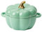 AVEKI Bonito cuenco, cuenco de cerámica de calabaza con tapa, apto para microondas y lavavajillas, cuenco de postre o sopa con asa, vajilla decorativa para Acción de Gracias, Halloween, fiesta de
