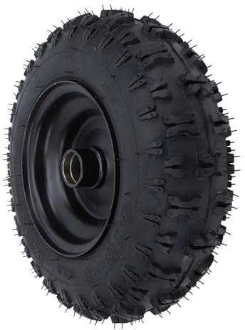 Vorderreifen-Schubkarre, 4.10-6 Reifen- und Radbaugruppe, Rutschfestes Profilgummi für ATV Mini Bike Scooter Go Kart Rasentraktor