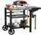Outdoor Kitchen Island, Grill Table Cart with Drawer, Pizza Oven Stand, Movable 3-Shelf Prep Table with Sink for Ninja Woodfire, Ooni Pizza Oven, Blackstone Griddle, Cuisinart, Cooking Station
