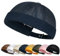 Enwokran Docker Cap Verstellbar Seemannsmütze UV-Schutz Dockermütze Sommer Hafenmütze Fischermütze Unisex Masche Brimless Rolled Cuff Harbour Beanie Mütze (Marine)