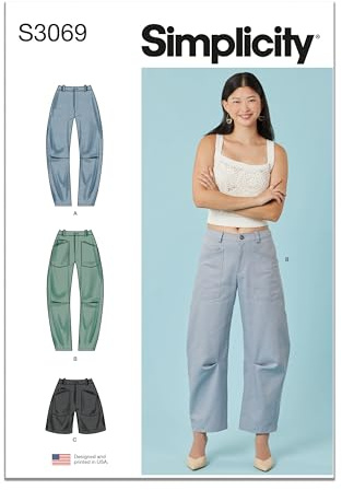 SIMPLICITY Sewing Pattern SS3069D5 Misses' Trousers and Shorts D5 (4-6-8-10-12)