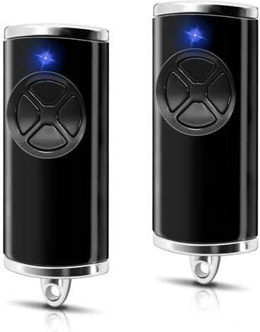 Handsender Kompatibel mit Hörmann, Garagentoröffner mit 4 Tastenfunktionen Kompatibel mit Hörmann HSE2-868-BS, HSE-4-868-BS, HS4-868-BS, HS1-868-BS, HSS4-868-BS Schwarz 4511736 (2 Stück)