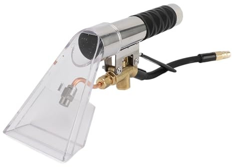 Jectse Stainless Steel Carpet Extractor Wand for Steam Car Cleaner, 1.5 Inch Extractor Vacuum Hose Kit, Extractor Hand Tool with Clear Head, for Furniture Auto Car Detailing