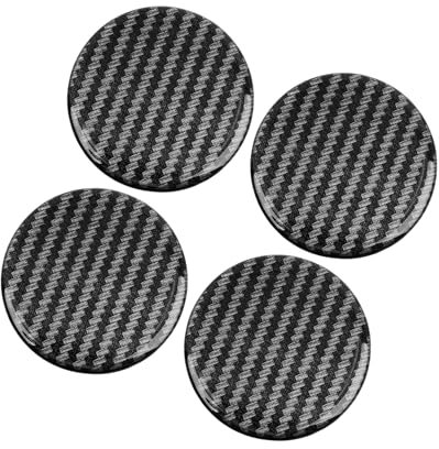 4 Pièces Autocollants de Capuchons Centraux de Moyeu de Voiture pour Audi TT MK2 8J TTS Coupe 2-Türer 2008-2014, Enjoliveurs Centre de Roue Caches Emblème,Black-45mm