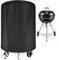 Copertura per barbecue, 500D Oxford resistente alle intemperie rotonda compatta barbecue resistente impermeabile copertura per barbecue griglia a carbone，Copertura impermeabile per barbecue Weber
