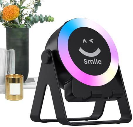 Outdoor Speakers - Compact Speaker with Stand and Light - Smart Sensing Electronic Tech Gadgets for Dorm Room Travel Companion Bathroom Listening Kitchen Cooking