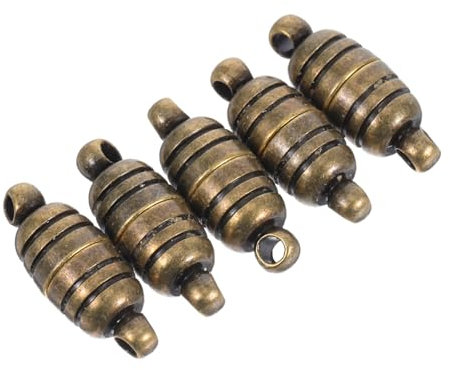 HOMSFOU 5pcs Vintage Copper Magnetic Necklace Clasps Durable Jewelry Connectors for DIY Crafting for Necklace Repair and Stylish Fastening