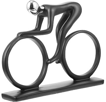 Alipis Sportliche Fahrrad Skulptur aus Resin Abstrakte Figur für Moderne Wohnkultur für Büro und Wohnzimmer Kreative Tischdekoration und