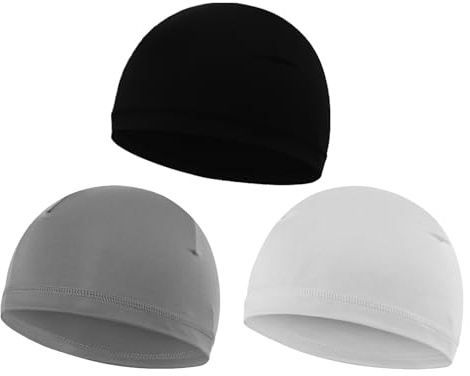 3PCS Cooling Skull Cap for Kid Sweat Wicking Helmet Liner Beanie Mesh Running Cycling Wave Cap for 5-12 Years Boy Girl