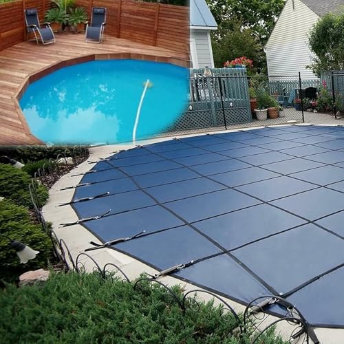 MRVAKDYDI Ventilation en Acier Inoxydable, Bâche de Piscine en Maille Bleue, Plusieurs Tailles(3m/10ft)