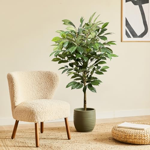 BLAINE Planta Artificial de Café 155 cm Decoración de Interiores y Terrazas con Aspecto Hiperrealista Que No Necesita Mantenimiento