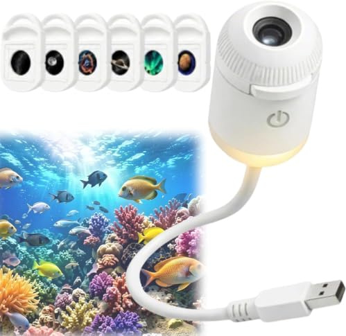Projecteur De Veilleuse Holographique 5d Dynamique Intelligent HD, Projecteur D'étoiles HD Plug and Play avec 3/6/12/24 Films De Projection, pour Toit De Voiture De Chambre à Coucher，with 6 Films