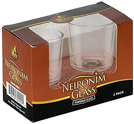 Neironim Glass Shabbos Candle Holders with Candles - 2 Pack - Premium Quality Clear Votive Cups and Unscented Wax Candles for Shabbat, Chanukah and Party Decoration - by Ner Mitzvah