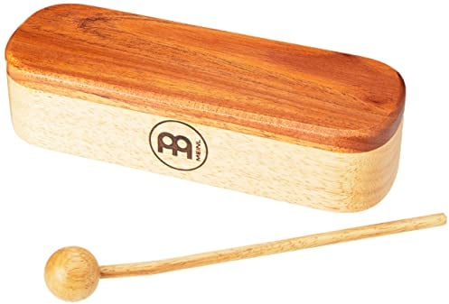 Meinl Percussion Professional Wood Block - Large Percussion Instrument Incl. Wooden Beater - With Rosewood Striking Surface - Siam Oak, Natural (PMWB1-L)
