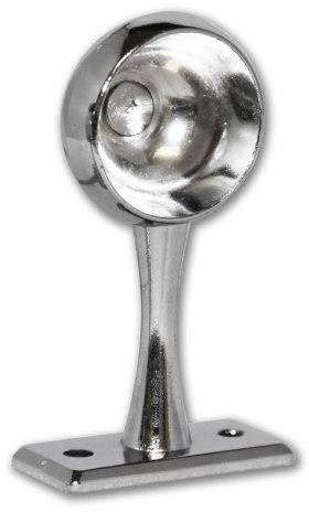 Chrome Rail End Support Socket - 25mm (Pack of 2)