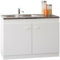 Bari 7252 Unterschrank Einbauspüle, 2 Türen weiß 120 x 59,2 x 82,8 cm