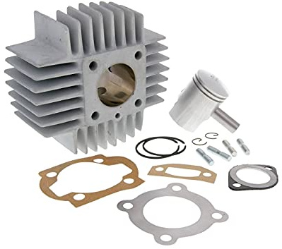 50ccm 38mm Tuning Sport Zylinder Kit AIRSAL Maxi N S X20 X30 | Aluminium-Zylindersatz, Motortyp 2-Takt, 12mm Kolbenbolzen; kompatibel mit Puch X20; inkl. Kolben, Kolbenring und Dichtsatz