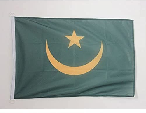 AZ FLAG Mauritania Boat Flag 45x30 cm Mesh Polyester Plastic Rings