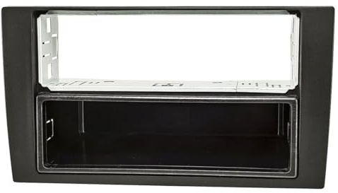 tomzz Audio 2403-058 Radioblende Metallschacht kompatibel mit Audi A4 B7 8E 8H Seat Exeo 3R 3RN schwarz